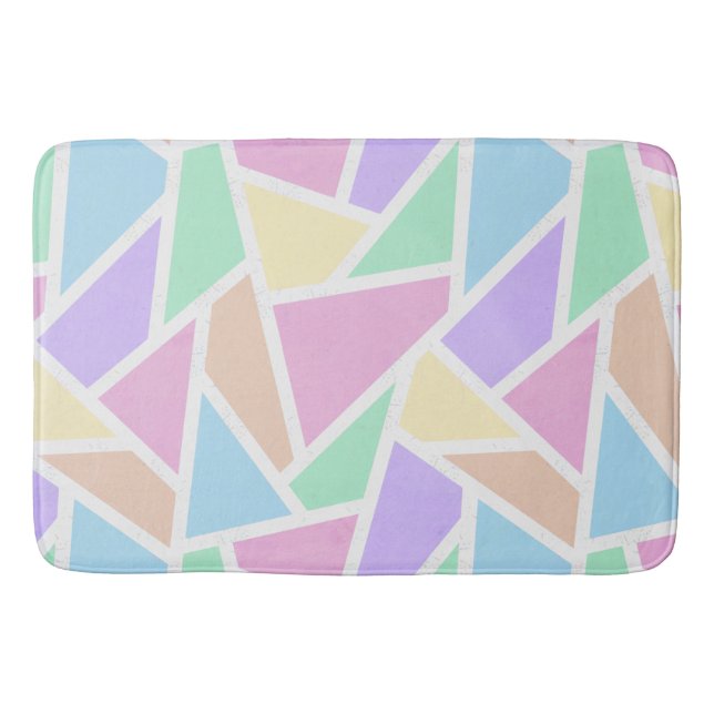 Pastellregenbogenmosaik Badematte (Vorderseite)