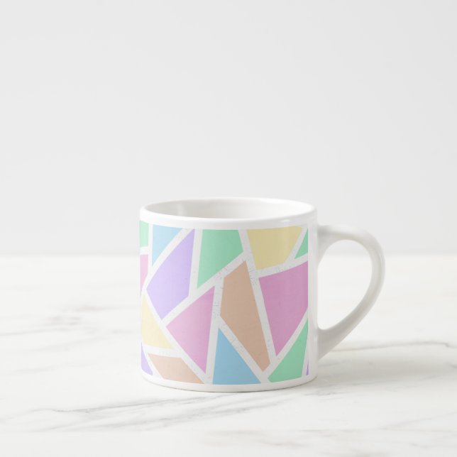 Pastellregenbogenmosaik Espressotasse (Rechts)