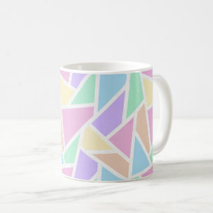 Pastellregenbogenmosaik Kaffeetasse