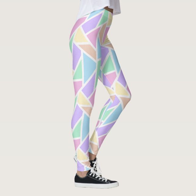 Pastellregenbogenmosaik Leggings (Rechts)