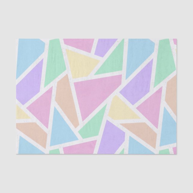Pastellregenbogenmosaik Seidenpapier (Vorderseite)