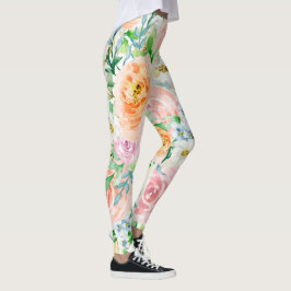Pastellromantischer Garten Leggings