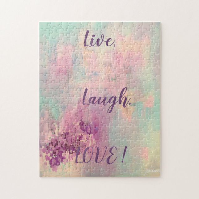 Pastellrosa Abstrakt Puzzle (Vertikal)