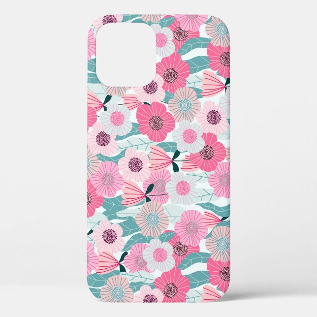 Pastellrosa Abstraktes Muster Case-Mate iPhone Hülle (Rückseite)