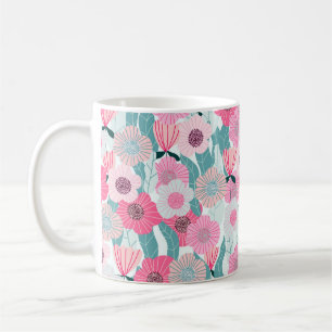 Pastellrosa Abstraktes Muster Kaffeetasse