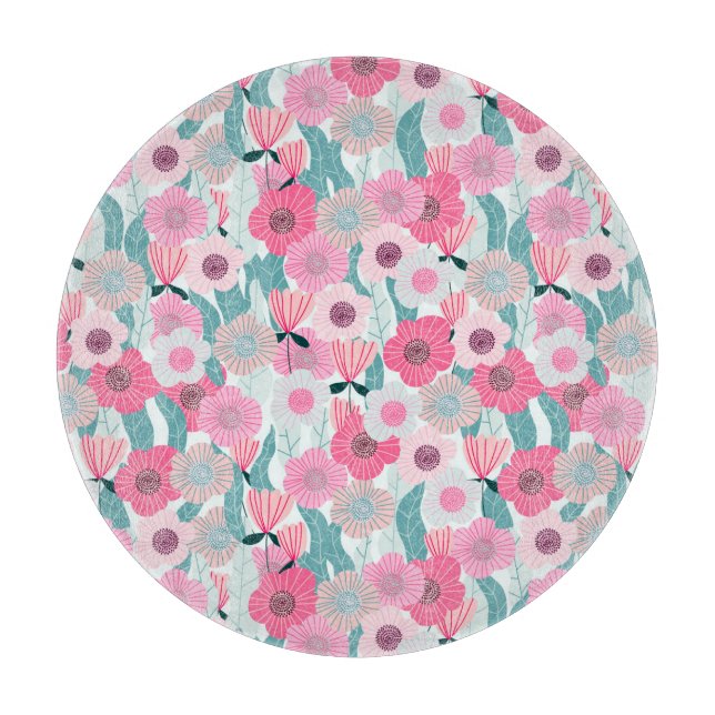 Pastellrosa Abstraktes Muster Schneidebrett (Vorderseite)