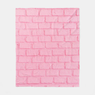 Pastellrosa Backsteinstruktur. Rosa Farbe Fleecedecke