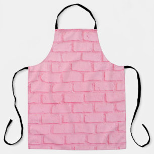 Pastellrosa Backsteinstruktur. rosa Schürze