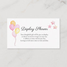 Pastellrosa Ballon-Display-Dusch-Einlegekarte