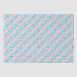 Pastellrosa Blau Schachtelhaltiges Tissue Seidenpapier