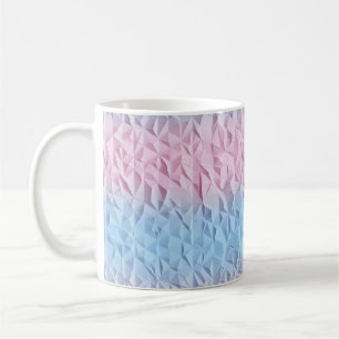 Pastellrosa blaues Texturmuster Kaffeetasse