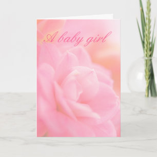 Pastellrosa Blume ... Girl-Card Karte