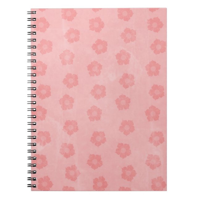 Pastellrosa Blume Notizblock (Vorderseite)