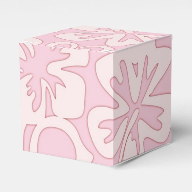 Pastellrosa Blumenkunst Geschenkschachtel (Vorderseite)