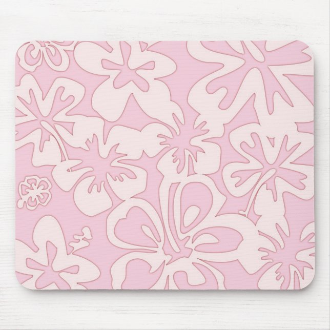 Pastellrosa Blumenkunst Mousepad (Vorne)