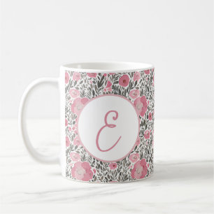 Pastellrosa Blumenmuster Kaffeetasse
