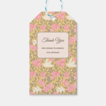 Pastellrosa Blumenmuster mit Tauben