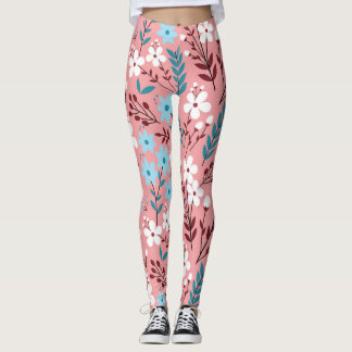 Pastellrosa Blumenmuster Nahtloses Muster. Leggings