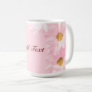 Pastellrosa Blütenvorlage, anpassen Kaffeetasse