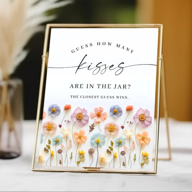 Pastellrosa Bohemische Wildblumen Brautparty Poster (Von Creator hochgeladen)