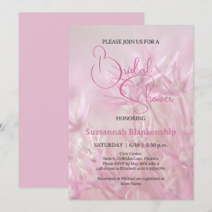 Pastellrosa Brautparty Einladung