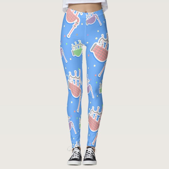 Pastellrosa Dudelsack Leggings (Vorderseite)