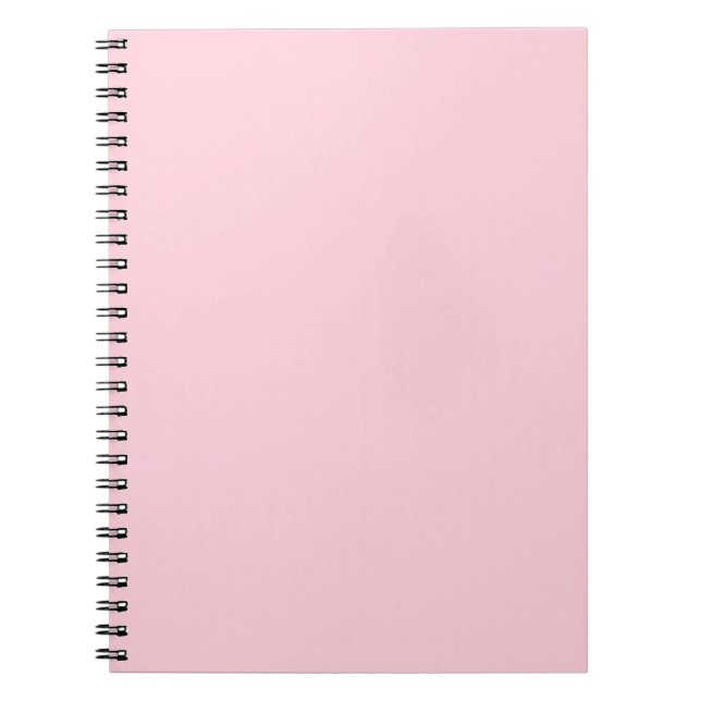 Pastellrosa einfarbig minimalist notizblock (Vorderseite)