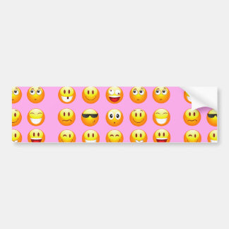 Pastellrosa Emoji Autoaufkleber
