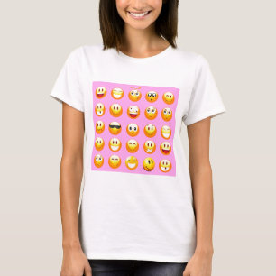 Pastellrosa Emoji T-Shirt