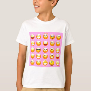 Pastellrosa Emoji T-Shirt