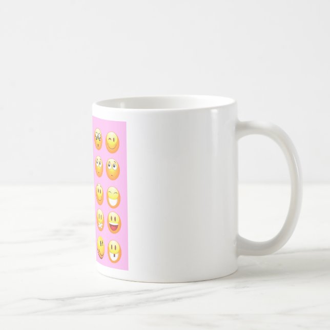 Pastellrosa Emoji Tasse (Rechts)