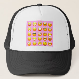 Pastellrosa Emoji Truckerkappe