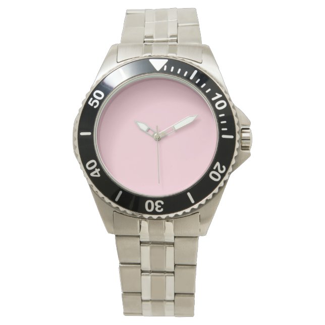 Pastellrosa Farbe | Classic | elegant Armbanduhr (Vorderseite)