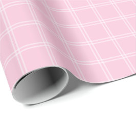 Pastellrosa Fensterpaneel-Karo-Geschenkpapier Geschenkpapier