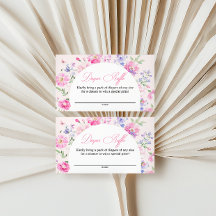 Pastellrosa florale Baby Shower Windel-Raffle