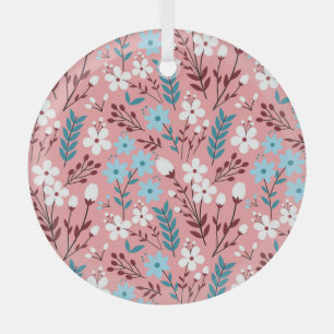 Pastellrosa florales nahtloses Muster. Ornament Aus Glas