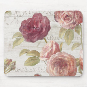 Pastellrosa-Franzose-Rosen Mousepad