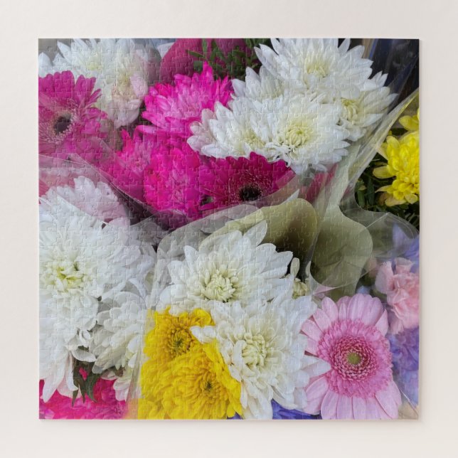 Pastellrosa, gelb und weiß puzzle (Vertikal)
