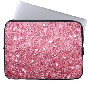 Pastellrosa Glitterverpackungspapier Laptopschutzhülle