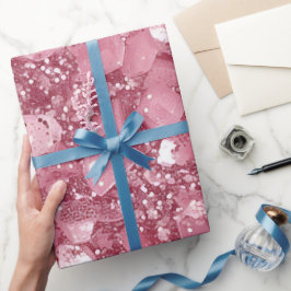 Pastellrosa Glitzer Geschenkpapier