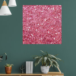 Pastellrosa Glitzer Poster