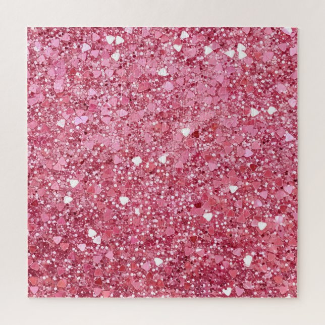Pastellrosa Glitzer Puzzle (Vertikal)