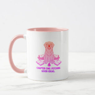 Pastellrosa Golden Retriever Schriftsteller Süße T Tasse
