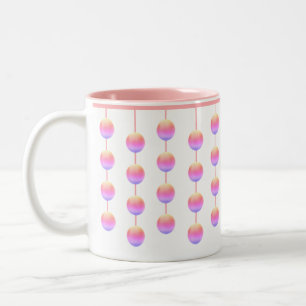 Pastellrosa Hängekreise Zweifarbige Tasse