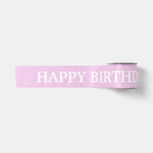 Pastellrosa Happy Birthday Girl 1. Geburtstag Satinband