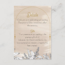 Pastellrosa Hochzeit Beilagekarte Begleitkarte