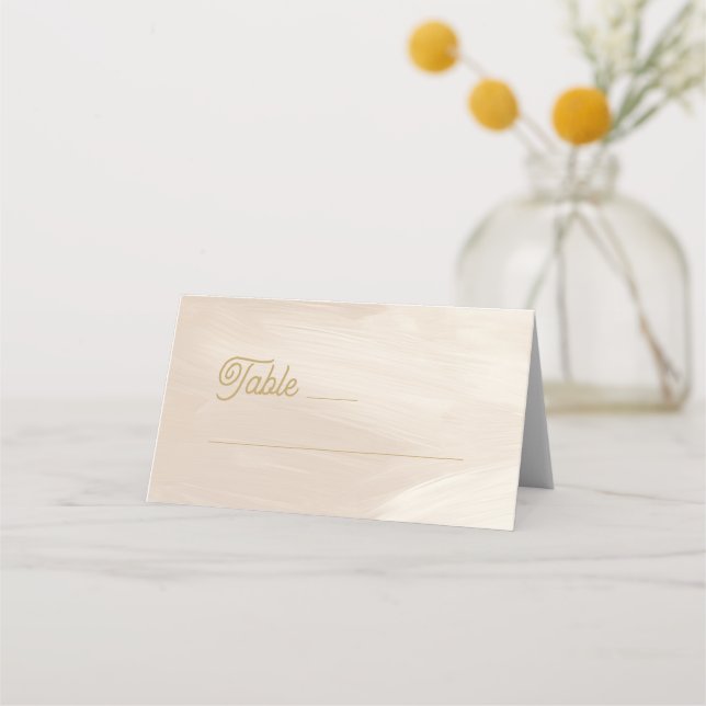Pastellrosa Hochzeit Platzkarte (Vorderseite)
