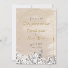 Pastellrosa Hochzeit Save-the-Date-Karte Einladung
