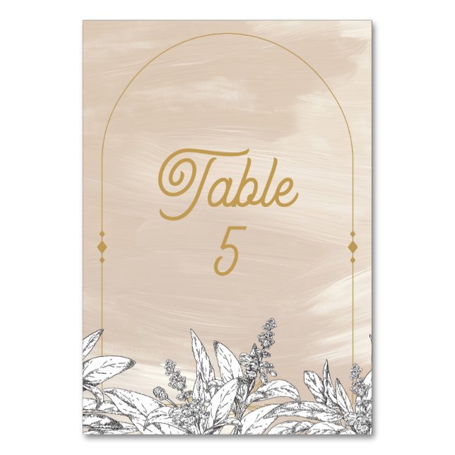 Pastellrosa Hochzeit Tischnummer (Vorderseite)