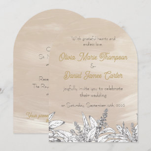 Pastellrosa Hochzeitseinladung Einladung